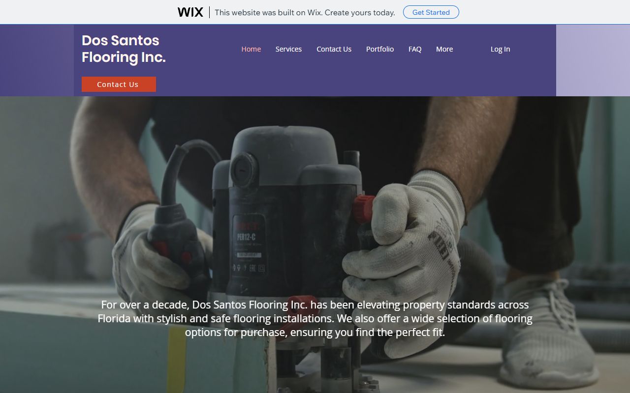 Dos Santos Flooring contractor custom web development design by Netzwork